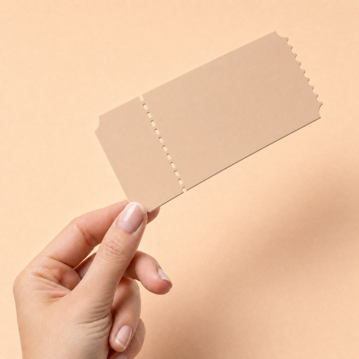 3mm ivory acrylic ticket blank, 145mm x 69mm, for UVDTF, HTV and sublimation personalisation, KWC7828I