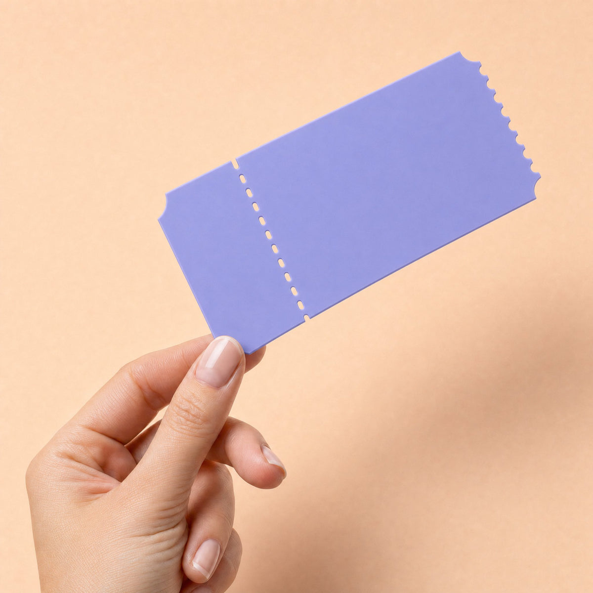3mm lilac acrylic ticket blank, 145mm x 69mm, for UVDTF, HTV and sublimation personalisation, KWC7828L
