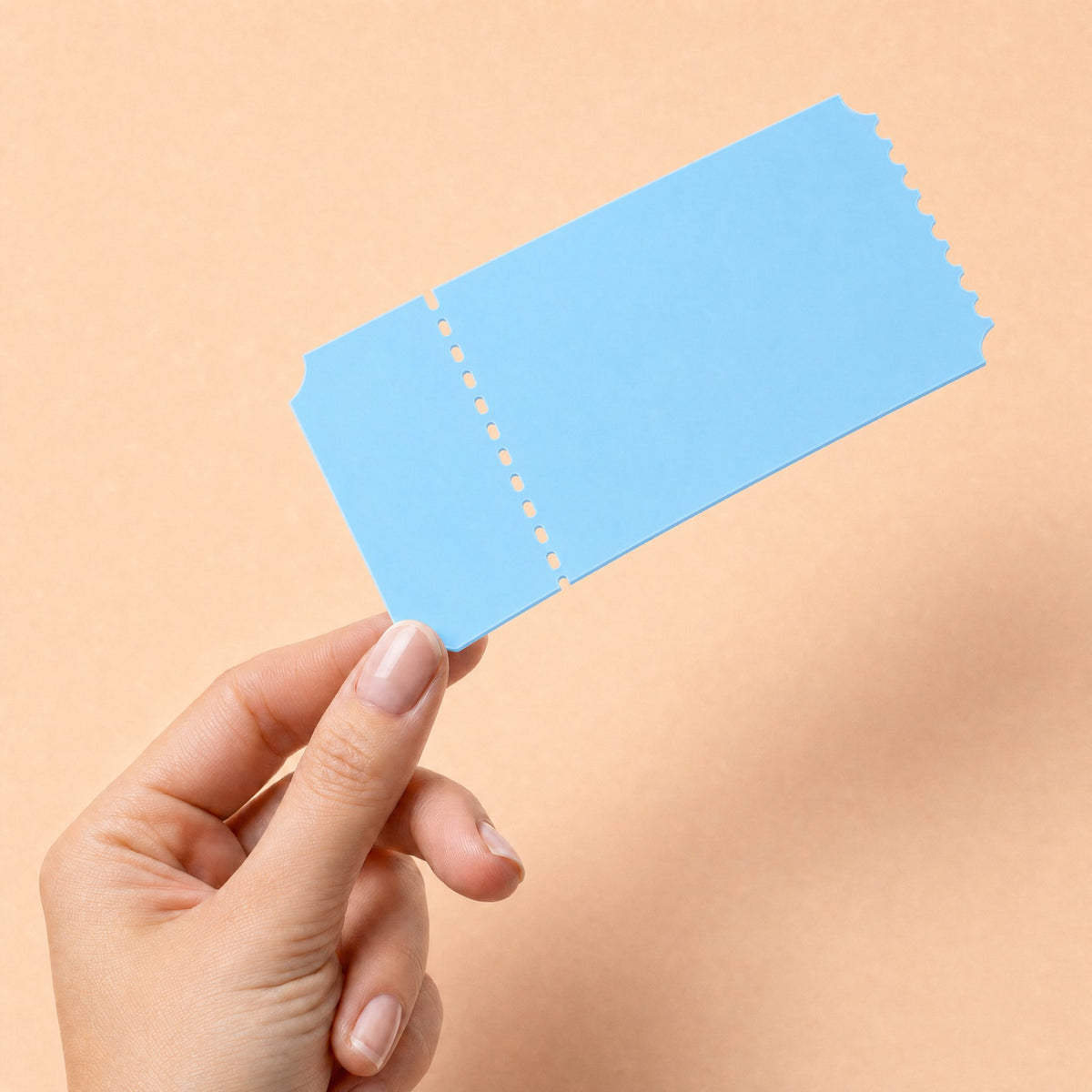3mm pastel blue acrylic ticket blank, 145mm x 69mm, for UVDTF, HTV and sublimation personalisation, KWC7828PB