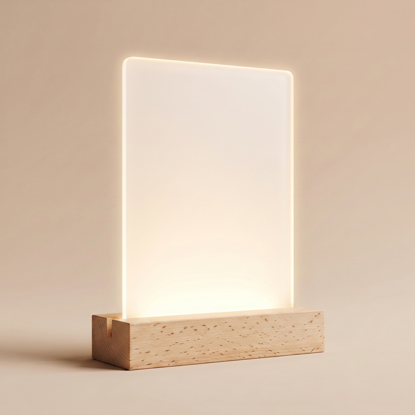 Sublimation Acrylic Photo Frame with Rectangular LED Lamp Base