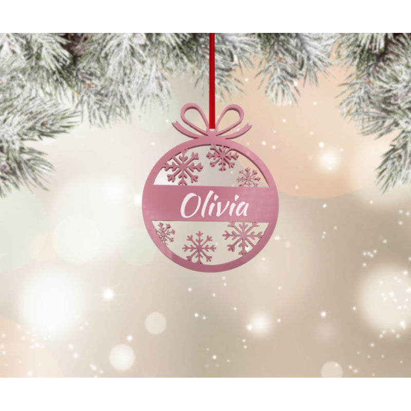 Sublimation Acrylic Snowflake Bauble Shape Decoration