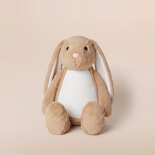 Tummi Bears Blossom the Beige Bunny plush soft toy, front view on a studio background - wholesale blank for personalisation, KWC8214B