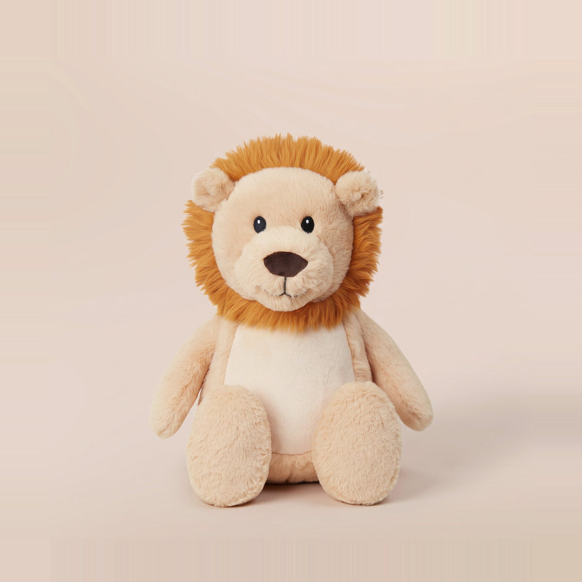 Tummi Bears Leo the Lion plush soft toy, front view on a studio background - wholesale blank for personalisation, KWC9902