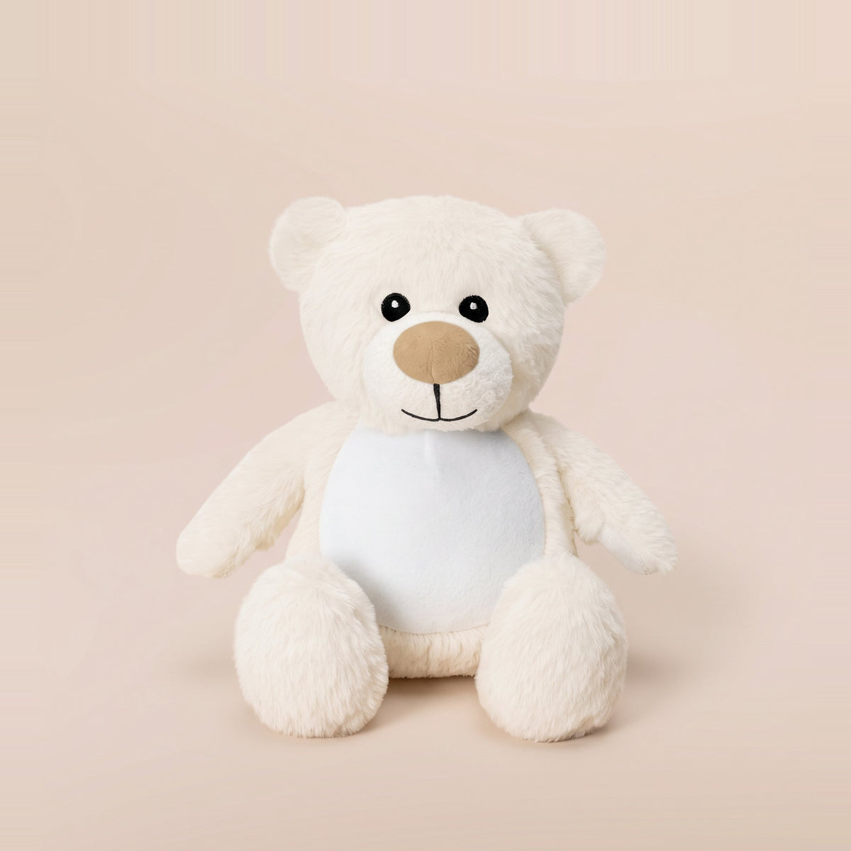 Tummi Bears Littles Custard the Cream Bear mini plush teddy, front view on a studio background - wholesale blank for personalisation, KWC2970C