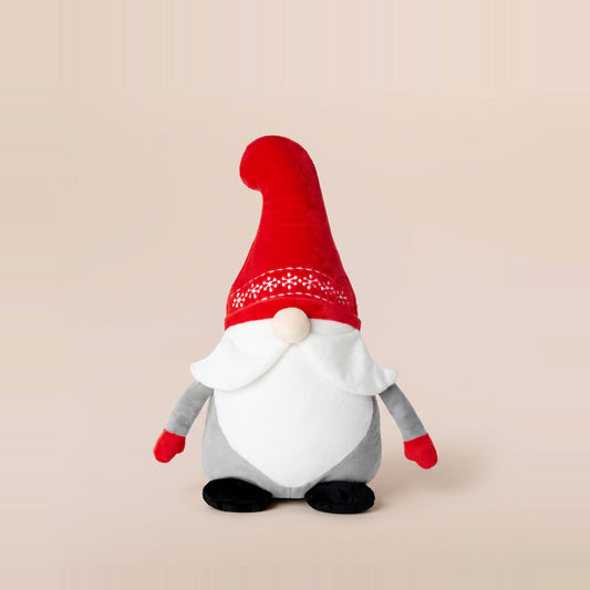 Tummi Bears Littles Grumble the Santa Gonk mini plush soft toy, front view on a studio background - wholesale blank for personalisation, KWC1510