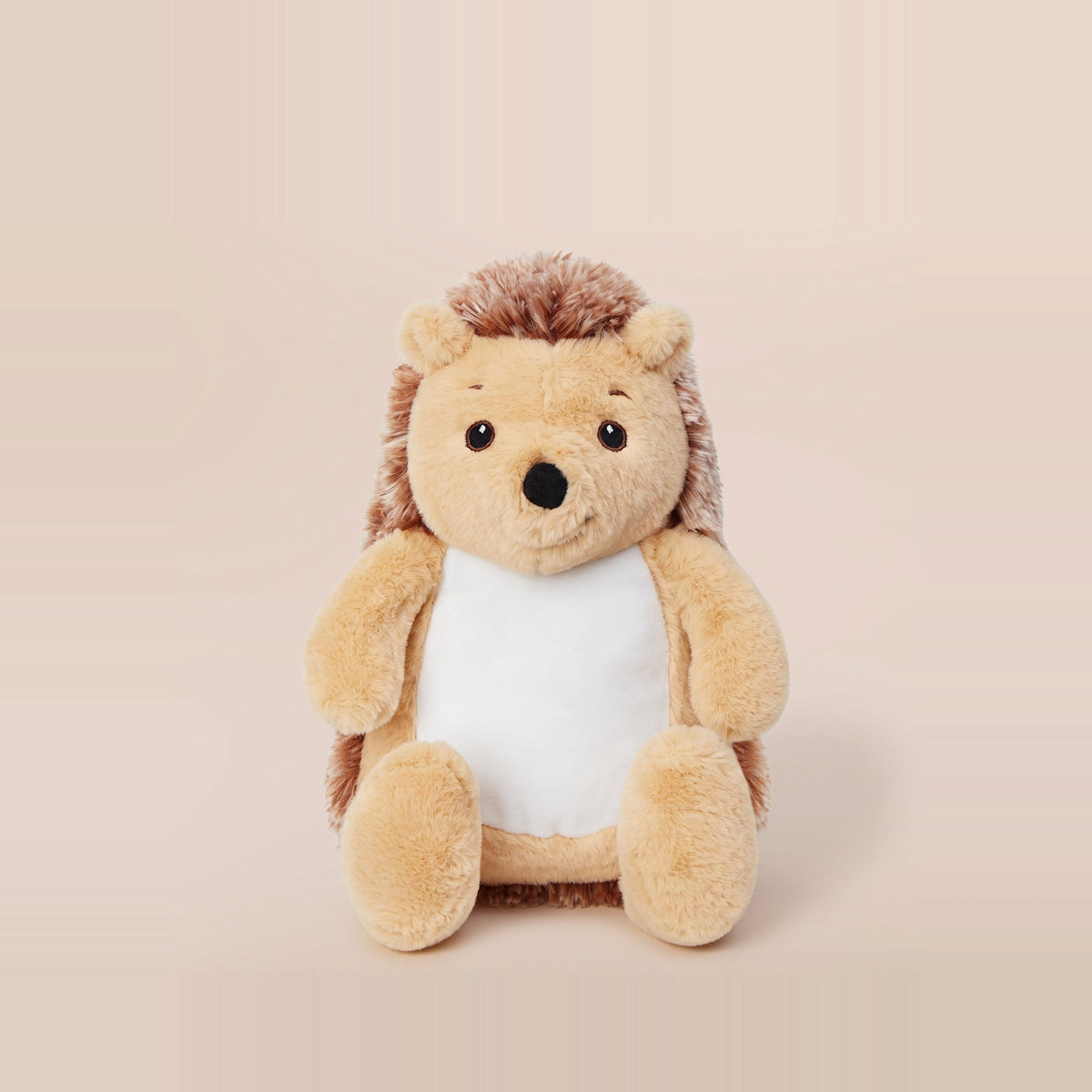 Tummi Bears Littles Hazel the Hedgehog mini plush soft toy, front view on a studio background - wholesale blank for personalisation, KWC0338