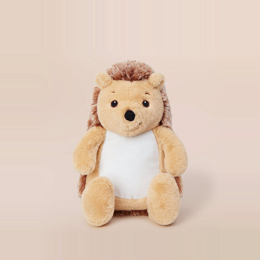 Tummi Bears Littles Hazel the Hedgehog mini plush soft toy, front view on a studio background - wholesale blank for personalisation, KWC0338