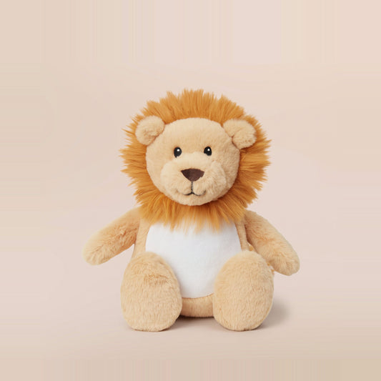 Tummi Bears Littles Leo the Lion mini plush soft toy, front view on a studio background - wholesale blank for personalisation, KWC1333