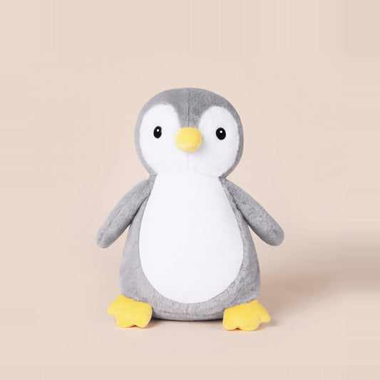 Tummi Bears Pippin the Penguin plush soft toy, front view on a studio background - wholesale blank for personalisation, KWC0724