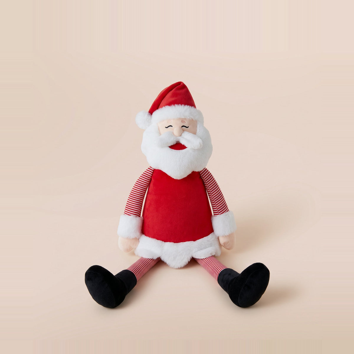 Tummi Bears Stanley the Santa Christmas plush soft toy, front view on a studio background - wholesale blank for personalisation, KWC8070