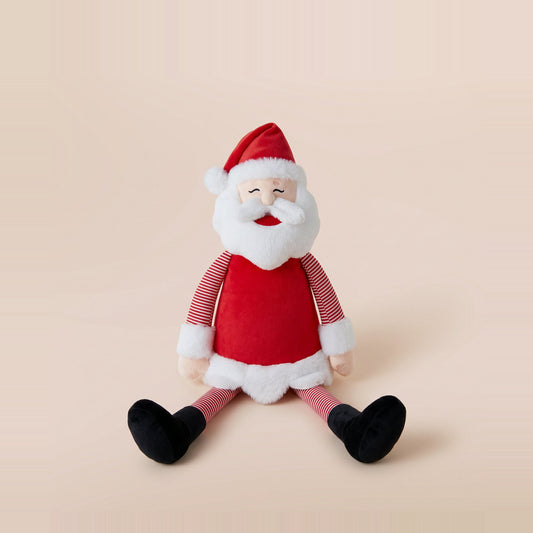 Tummi Bears Stanley the Santa Christmas plush soft toy, front view on a studio background - wholesale blank for personalisation, KWC8070